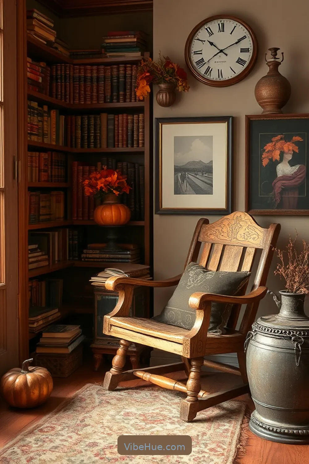 21 Ways to Create a Fall Library in Modern Farmhouse Style 13 Incorporate Vintage Finds for 21 Ways to Create a Fall Library in Modern Farmhouse Style