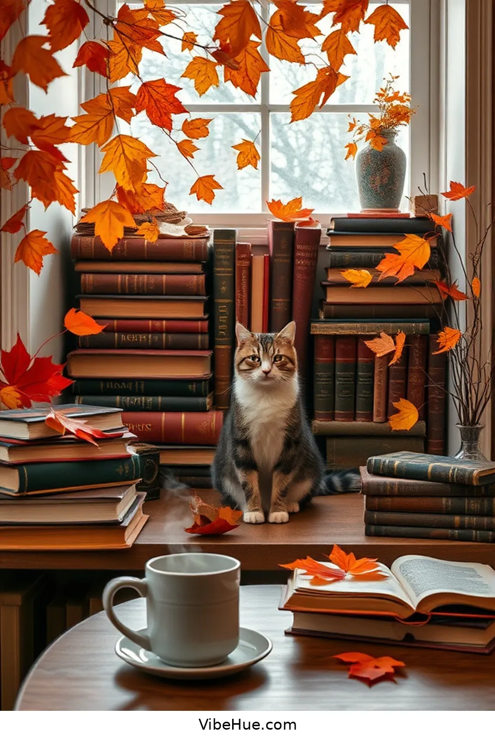 21 Ways to Create a Rustic Fall Library Style 10 Display Seasonal Books for 21 Ways to Create a Rustic Fall Library Style