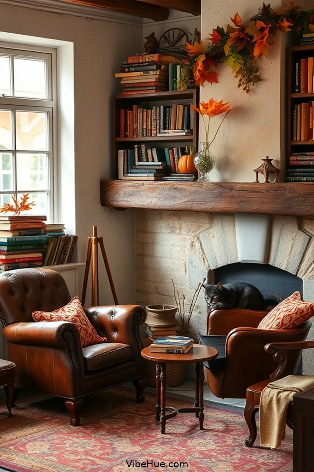 21 Ways to Create a Rustic Fall Library Style 6 Integrate Vintage Decor for 21 Ways to Create a Rustic Fall Library Style