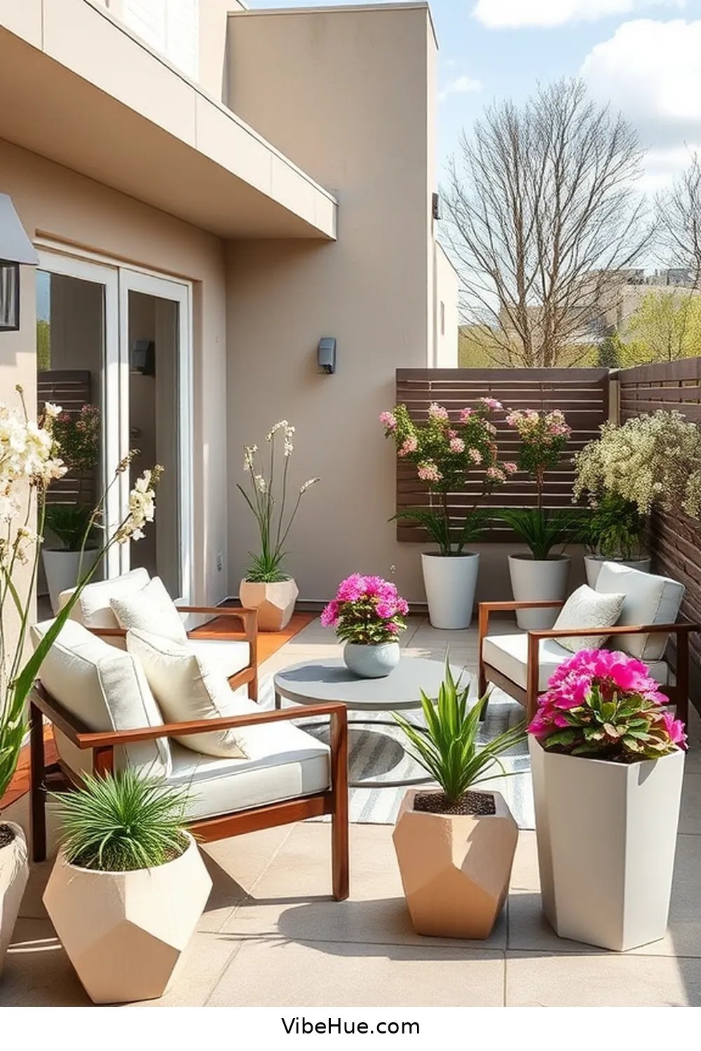 Choose a Sleek Color Palette for 21 Ways to Create a Spring Outdoor Patio in Mid-Century Modern Style