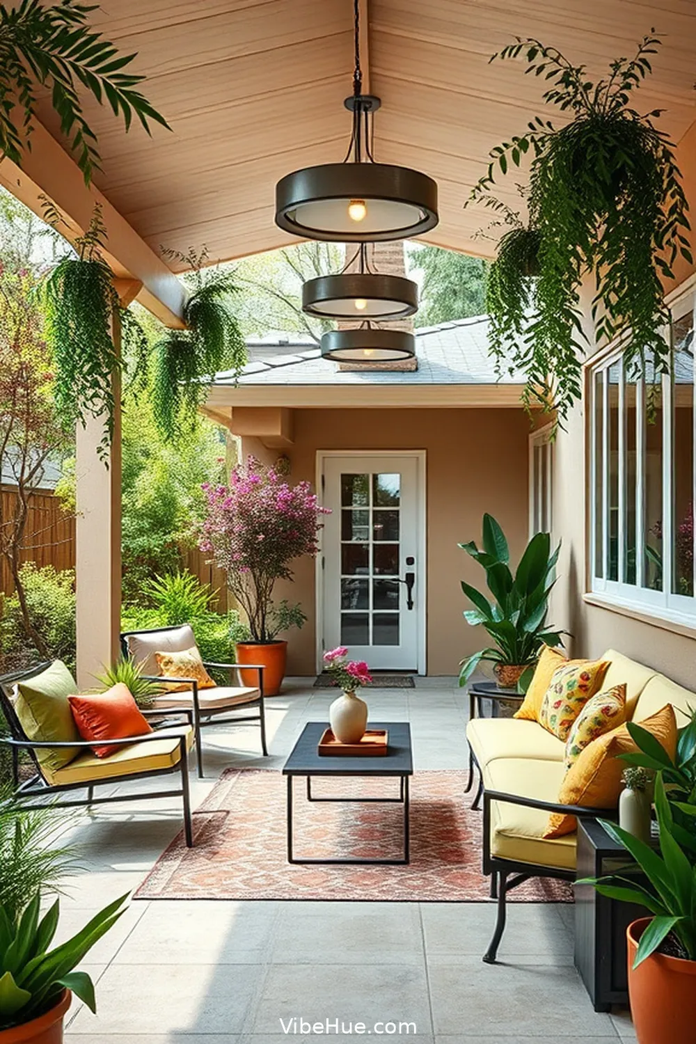 Hang Statement Lighting for 21 Ways to Create a Spring Outdoor Patio in Mid-Century Modern Style