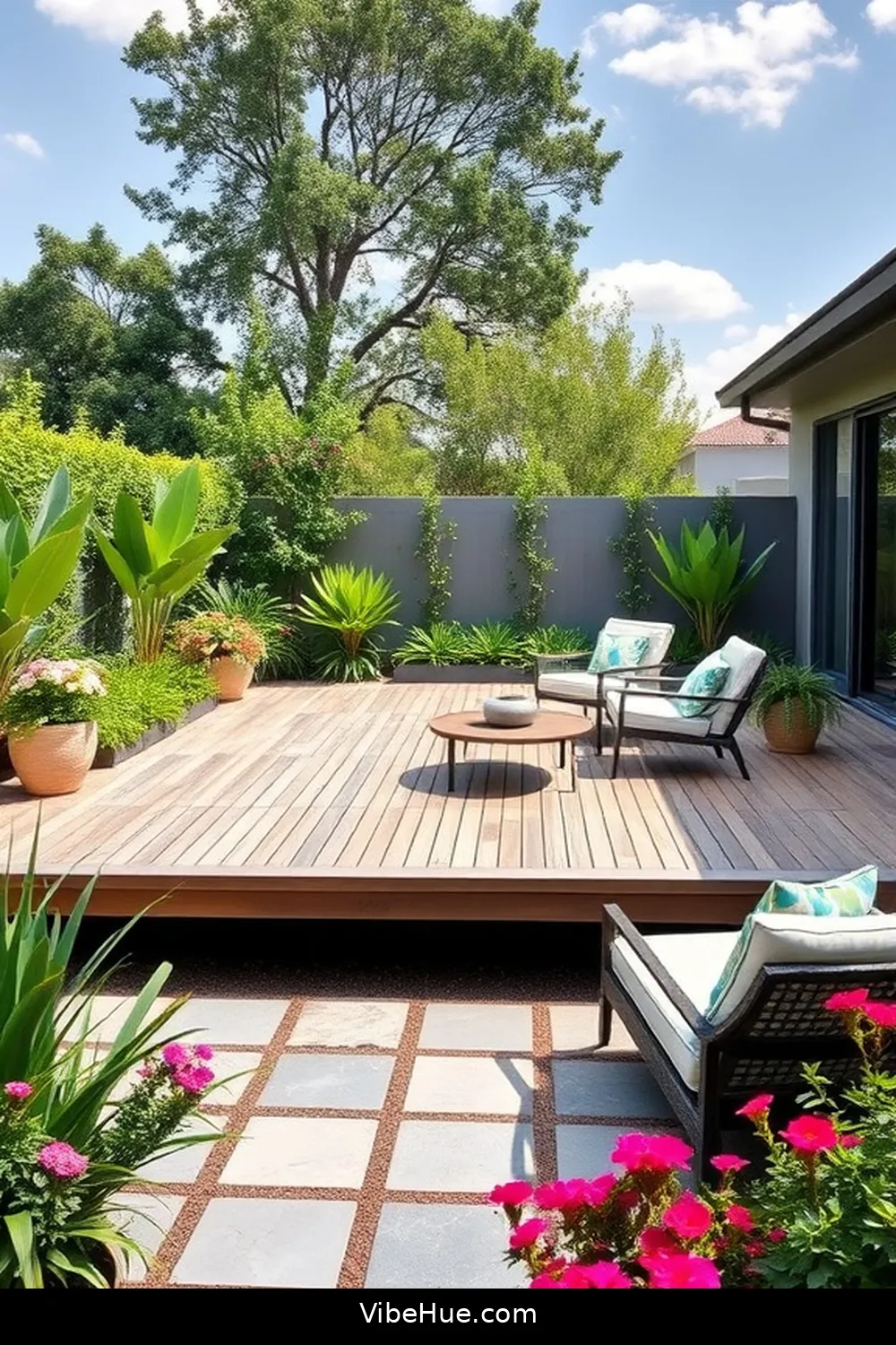 Install a Floating Deck for 21 Ways to Create a Spring Outdoor Patio in Mid-Century Modern Style