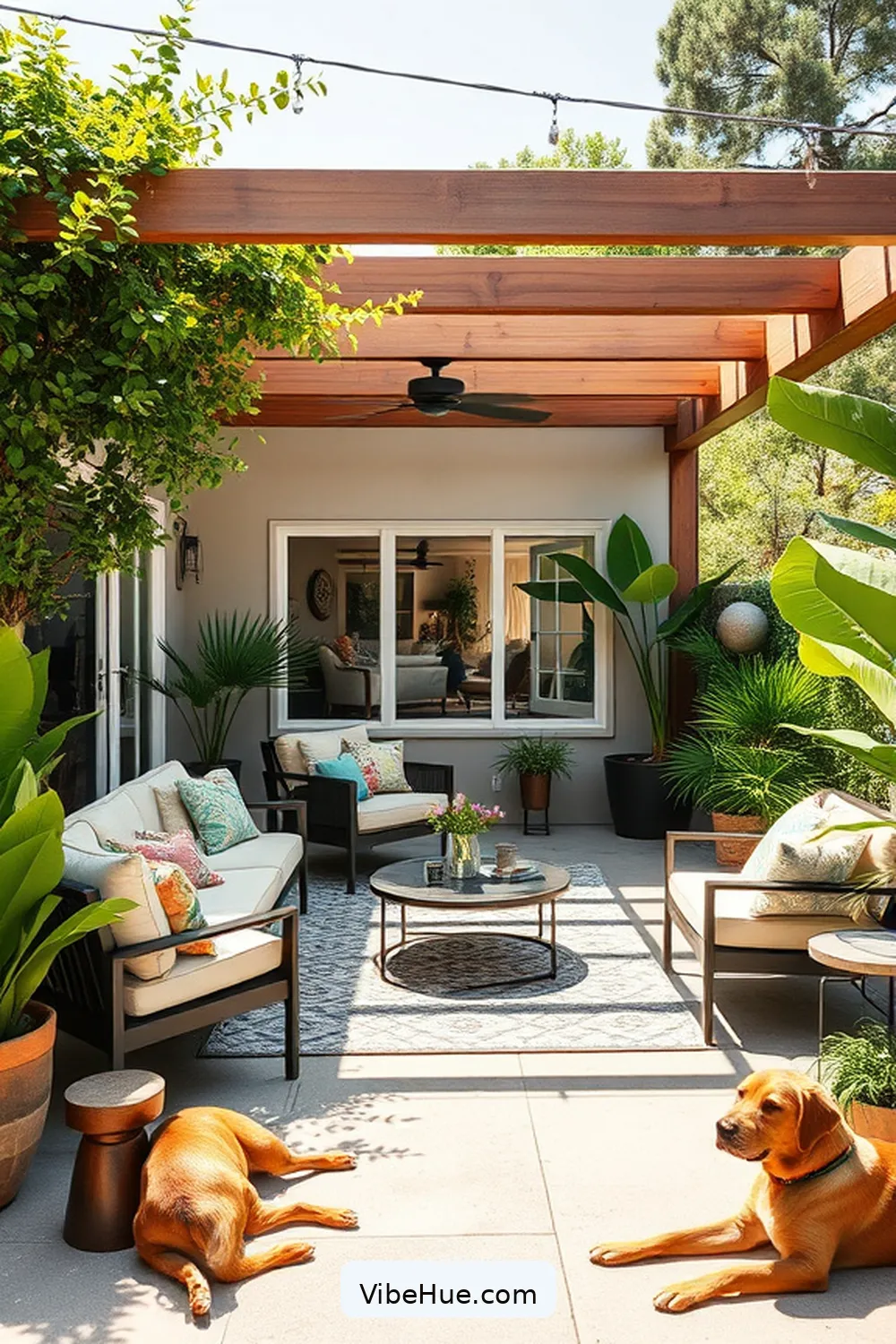 Utilize Multi-Functional Pieces for 21 Ways to Create a Spring Outdoor Patio in Mid-Century Modern Style