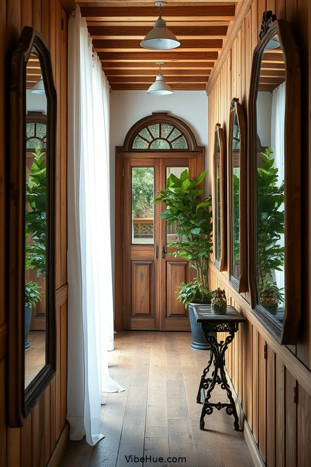 21 Ways to Create a Summer Hallway in Rustic Style 9 Opt for Vintage Mirrors for 21 Ways to Create a Summer Hallway in Rustic Style