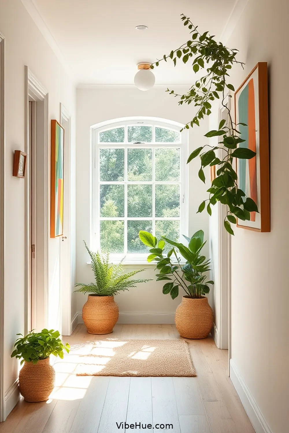 21 Ways to Create a Summer Hallway in Scandinavian Style 7 Utilize Bright Artwork for 21 Ways to Create a Summer Hallway in Scandinavian Style