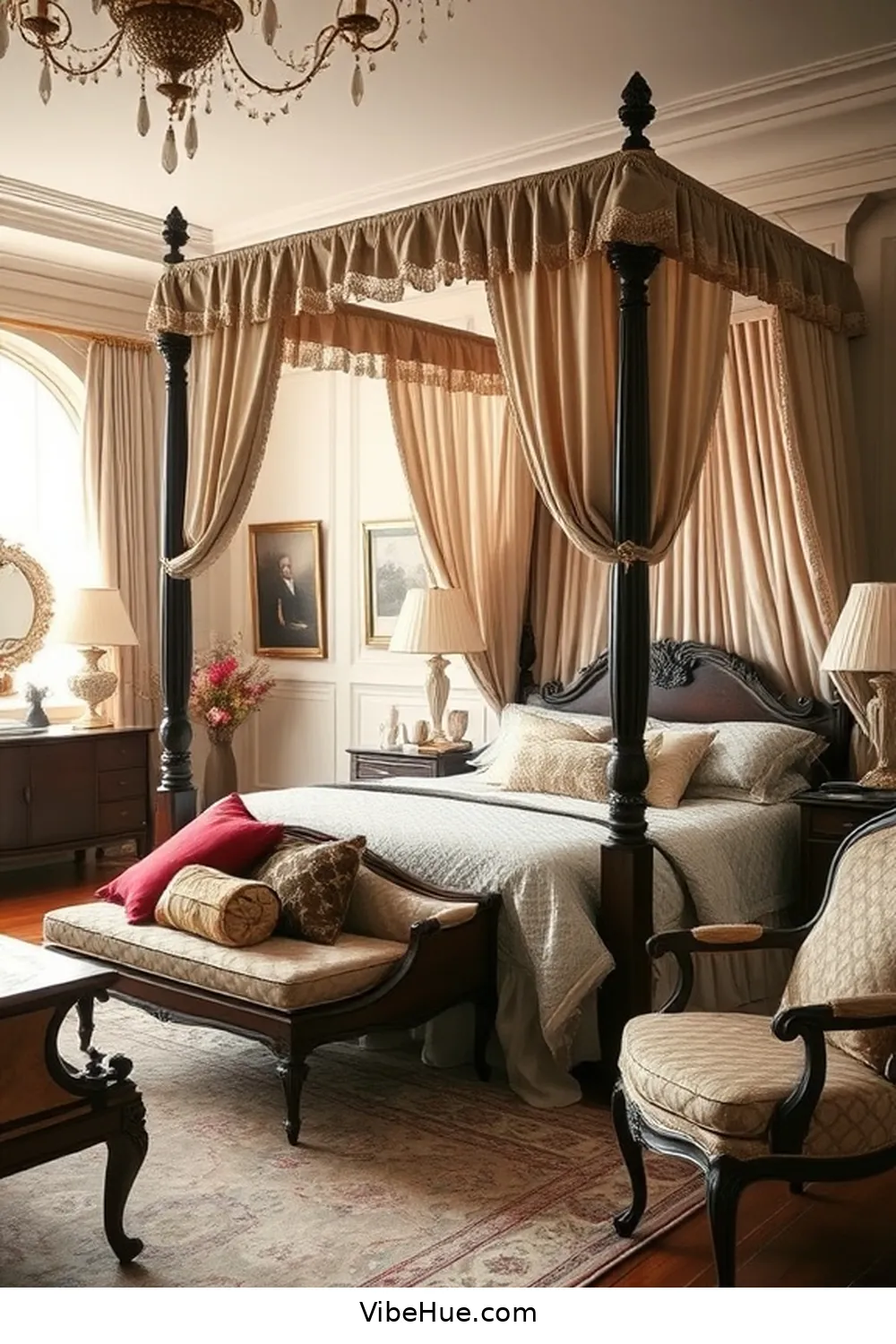 Add a Classic Canopy Bed for 21 Ways to Create a Traditional Style Winter Bedroom