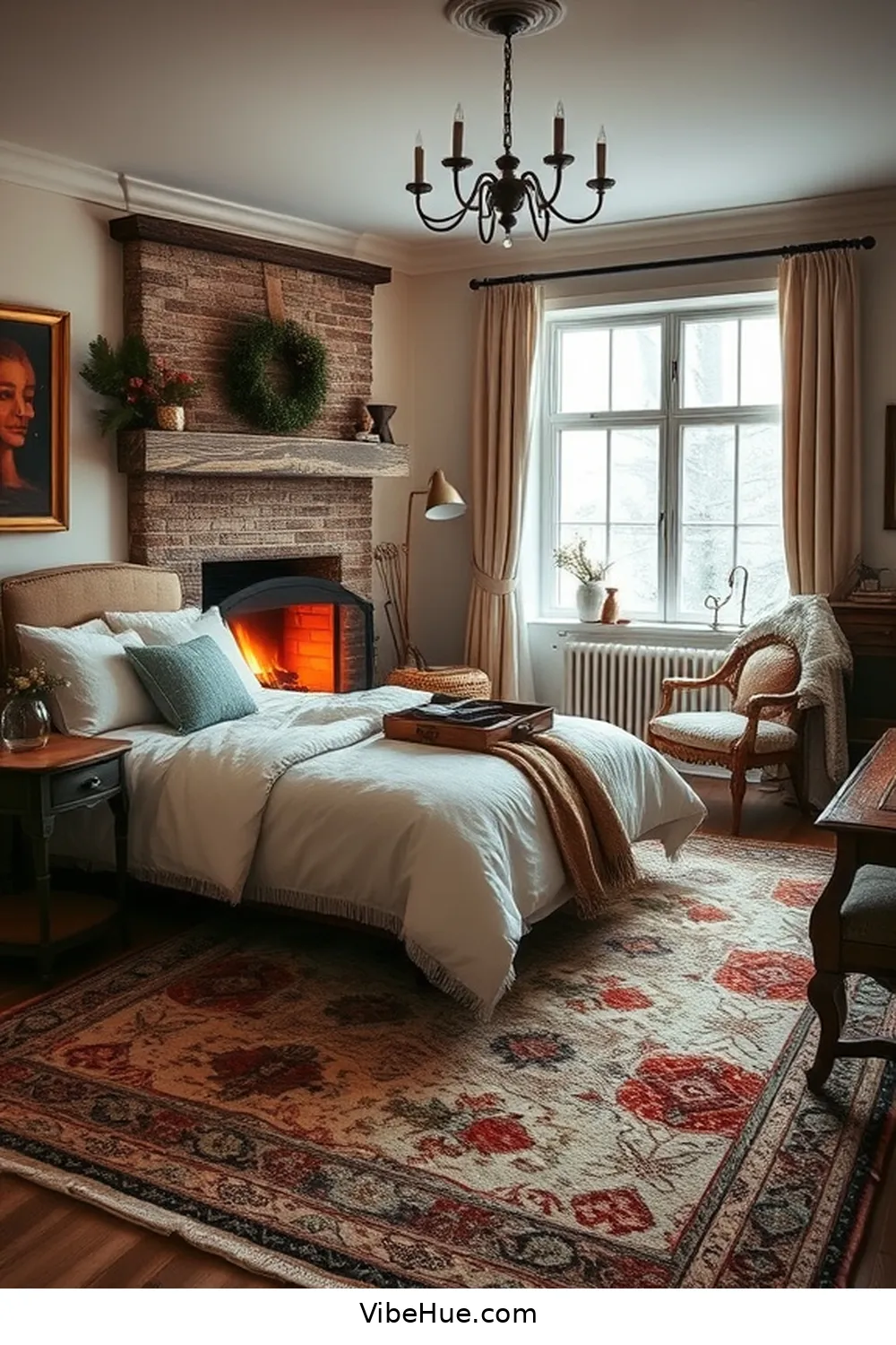 Include a Cozy Area Rug for 21 Ways to Create a Traditional Style Winter Bedroom
