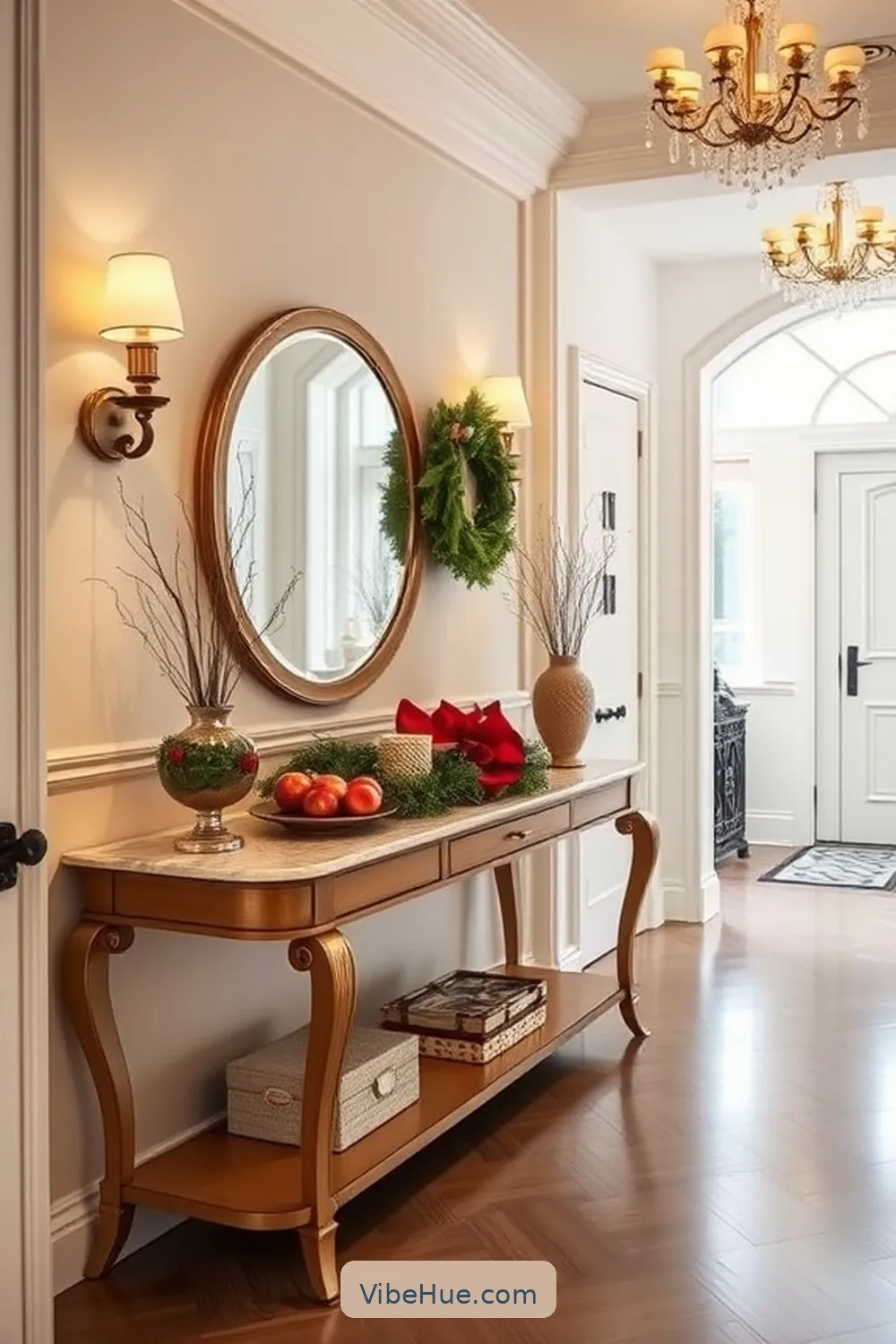 Add a Statement Console Table for 22 Contemporary Holiday Hallway Ideas for Your Home Style