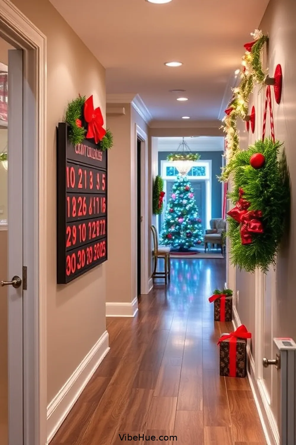 Set Up a Countdown Calendar for 22 Contemporary Holiday Hallway Ideas for Your Home Style