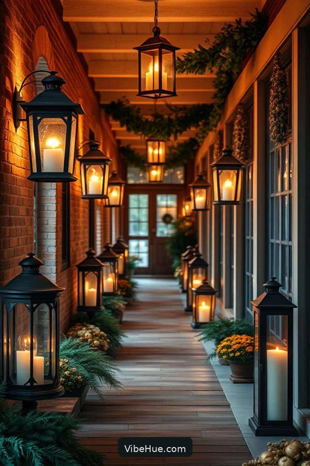 Use Lanterns for a Touch of Rustic Charm for 22 Contemporary Holiday Hallway Ideas for Your Home Style