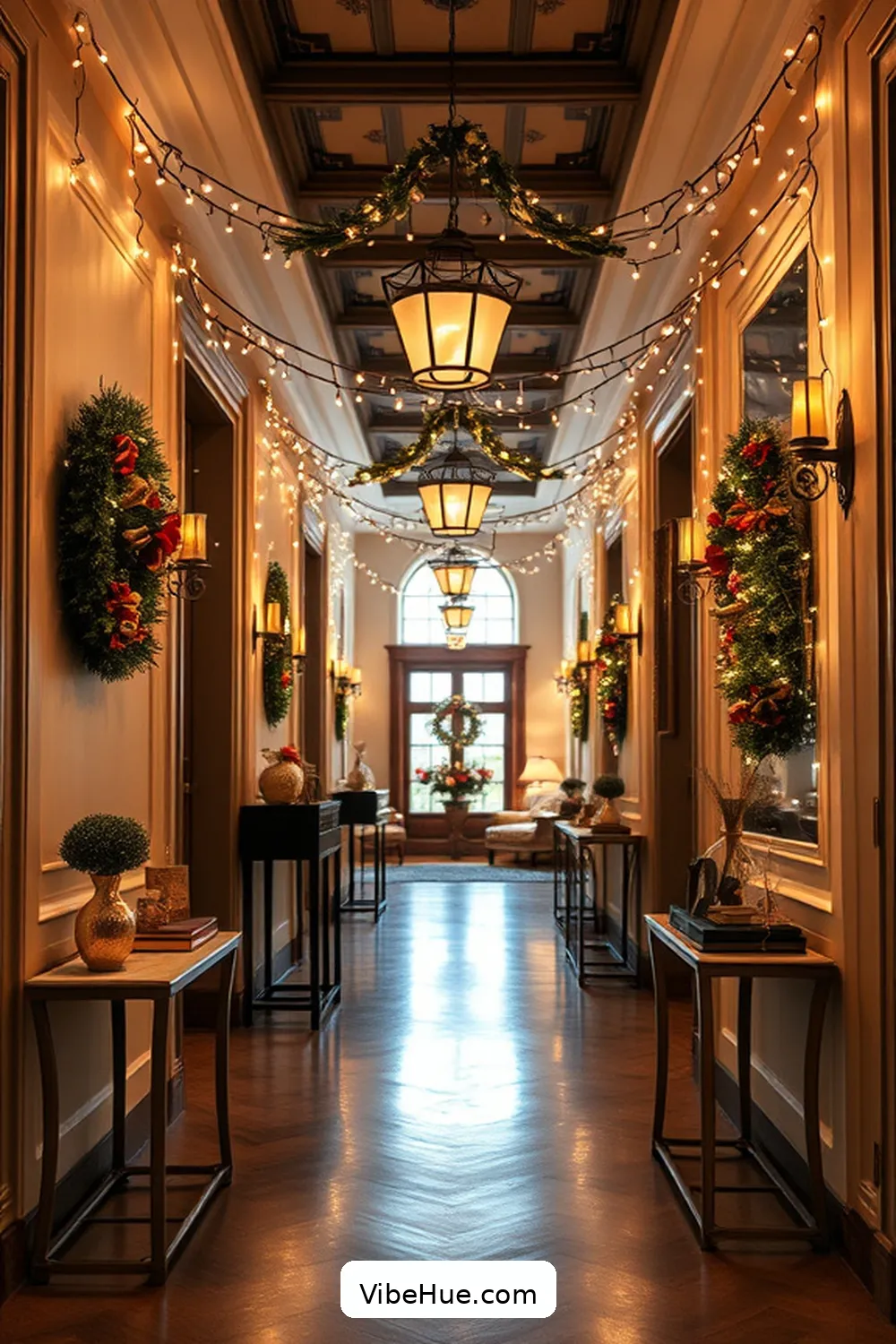 Use String Lights for a Cozy Glow for 22 Contemporary Holiday Hallway Ideas for Your Home Style