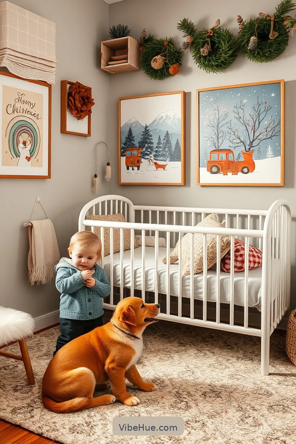 22 Contemporary Style Ideas for a Holiday Nursery 6 5. Feature Seasonal Artwork for 22 Contemporary Style Ideas for a Holiday Nursery