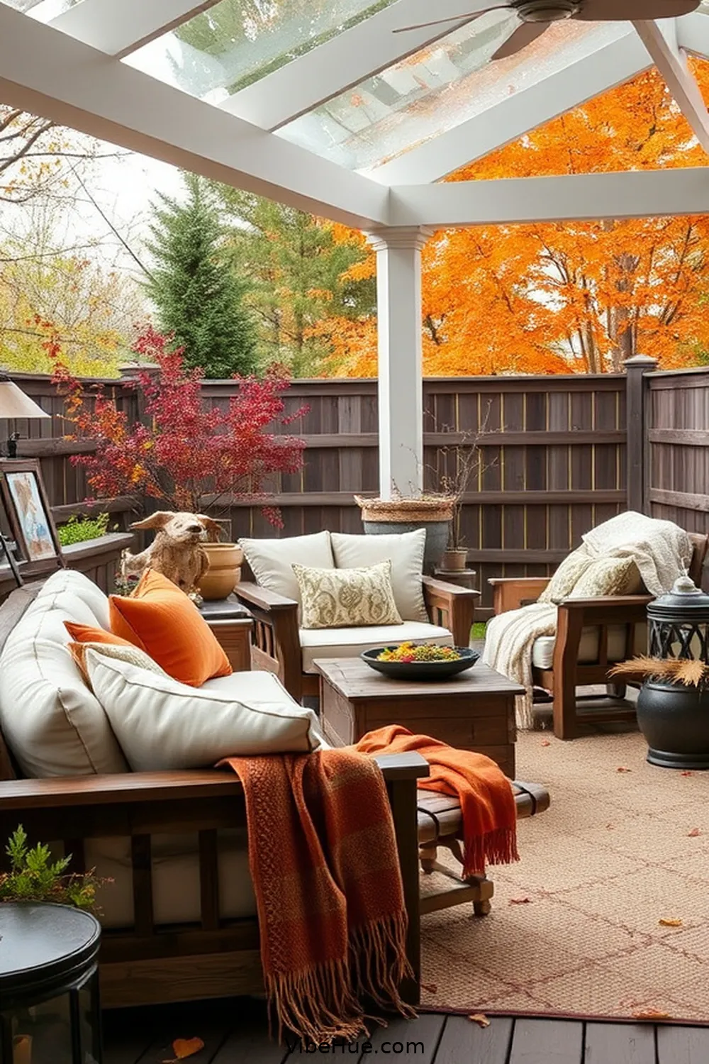 Comfortable Seating Arrangements for 22 Essential Elements for Fall Outdoor Patios in Modern Farmhouse Style
