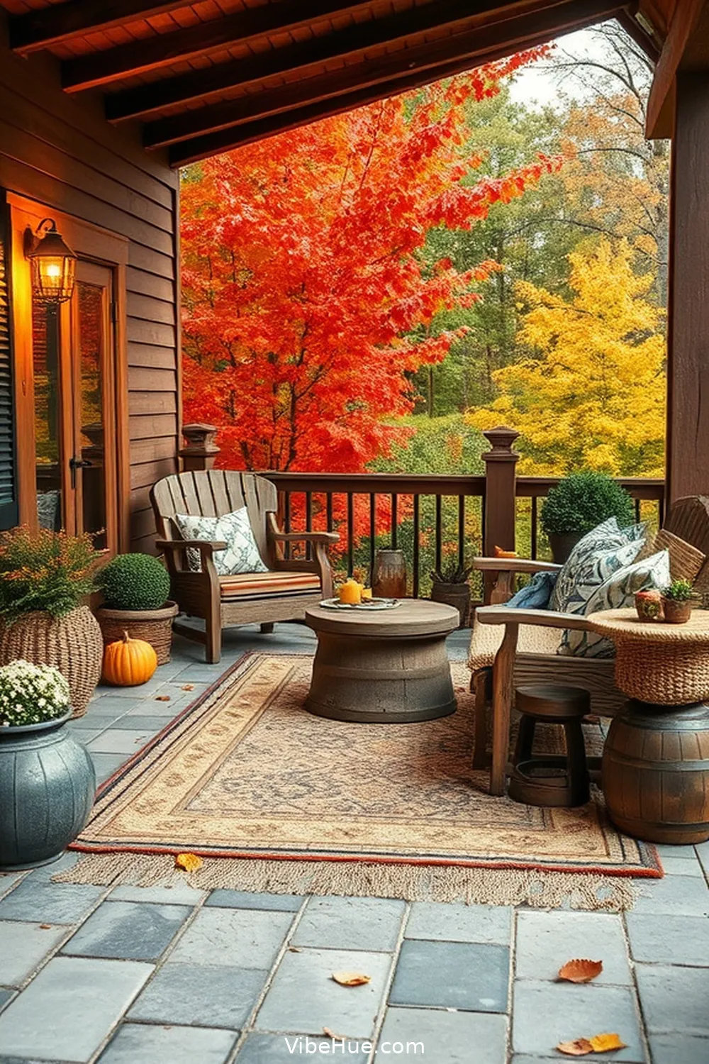 Natural Fiber Rugs for 22 Essential Elements for Fall Outdoor Patios in Modern Farmhouse Style