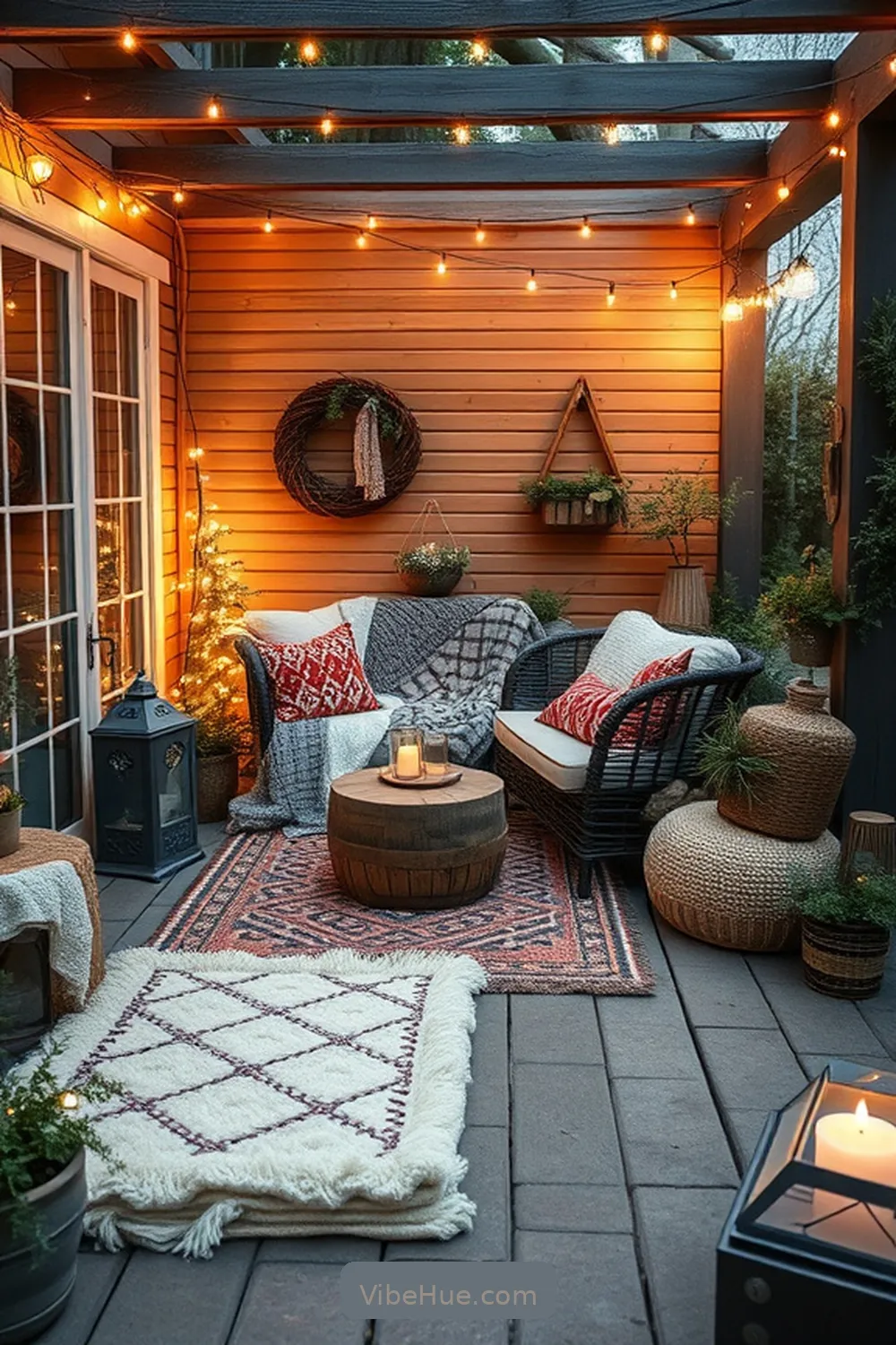 Embrace Layered Textiles for 22 Essential Tips for Bohemian Winter Outdoor Patio Style