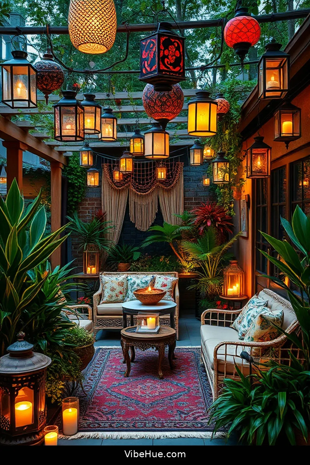 Incorporate Lanterns and Candles for 22 Essential Tips for Bohemian Winter Outdoor Patio Style
