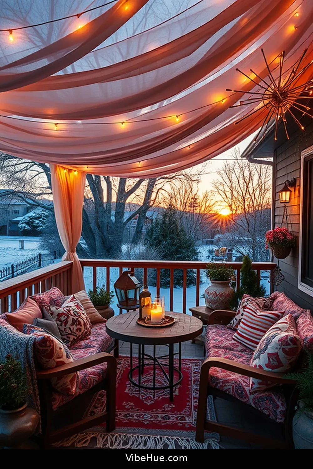 Install a Canopy or Tent for 22 Essential Tips for Bohemian Winter Outdoor Patio Style