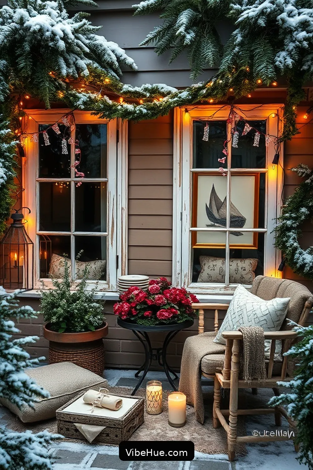 Use Old Windows as Decor for 22 Essential Tips for Bohemian Winter Outdoor Patio Style