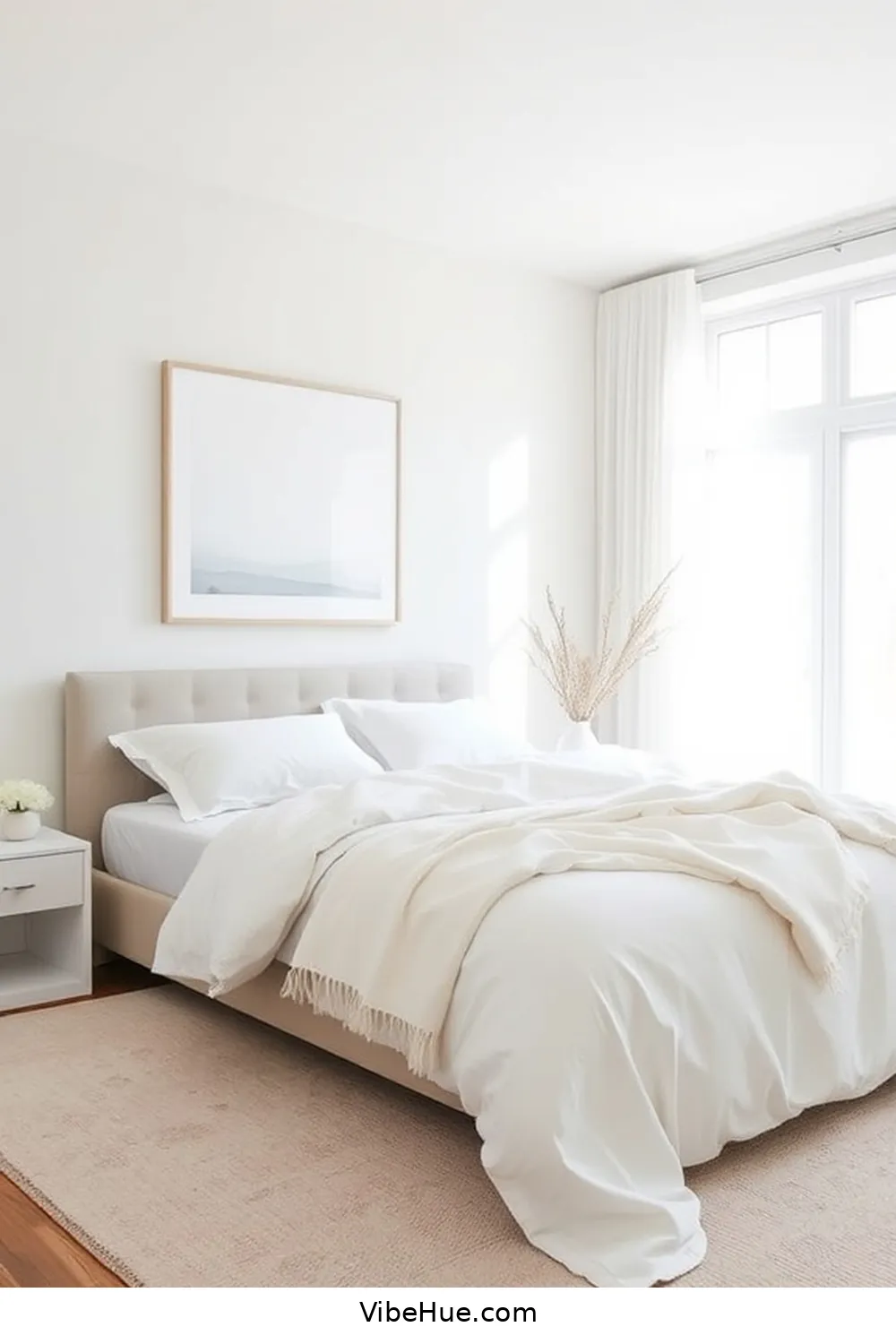 22 Essential Tips for a Minimalist Style Winter Bedroom 11 Choose Minimalist Artwork for 22 Essential Tips for a Minimalist Style Winter Bedroom