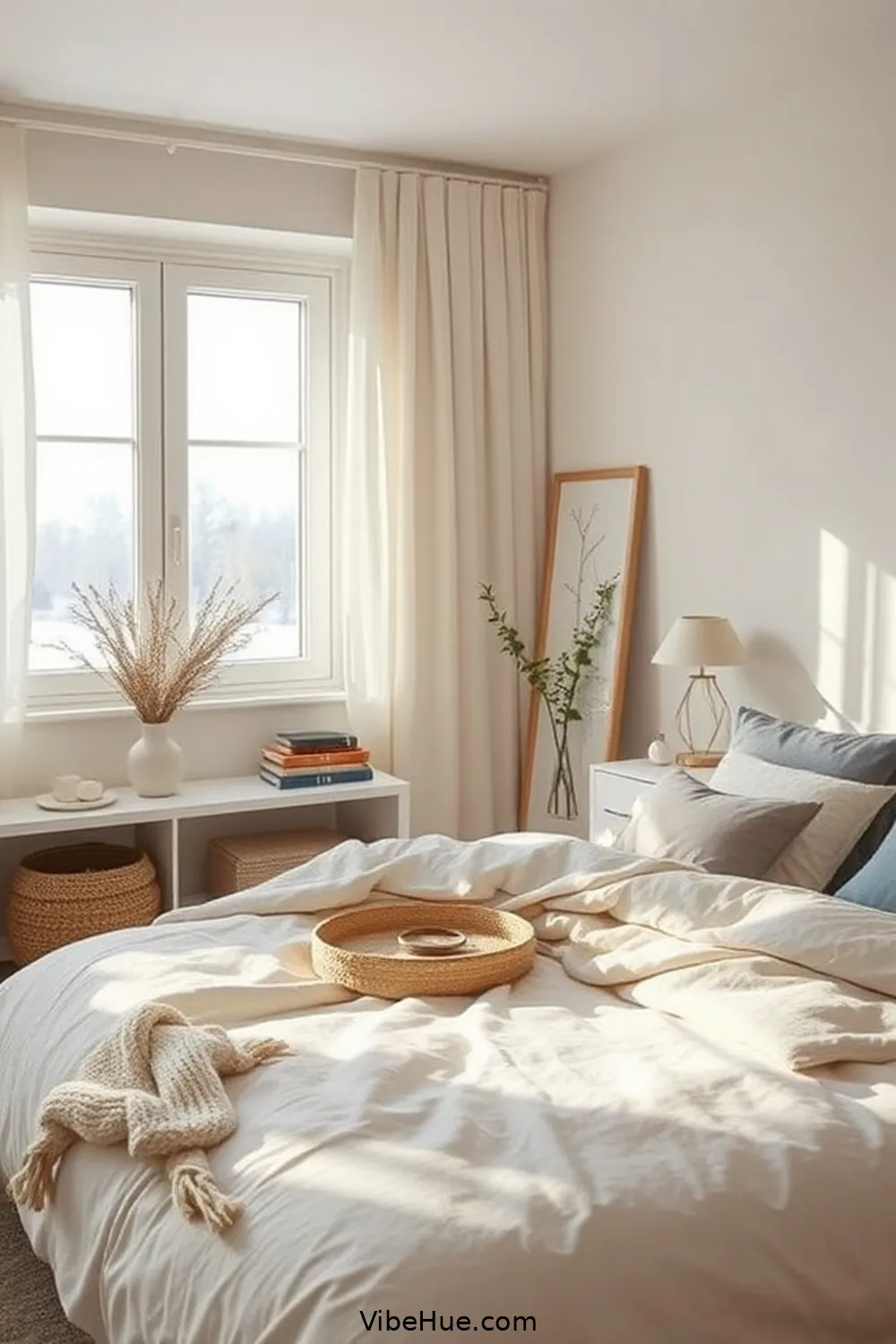 22 Essential Tips for a Minimalist Style Winter Bedroom 6 Declutter Surfaces for 22 Essential Tips for a Minimalist Style Winter Bedroom