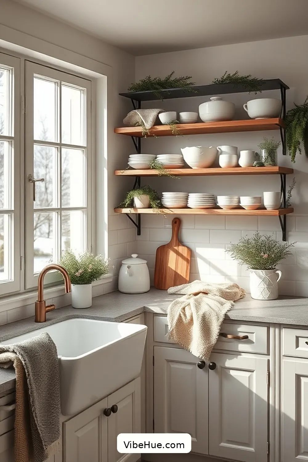 22 Key Elements of a Minimalist Style Winter Kitchen 4 Open Shelving for 22 Key Elements of a Minimalist Style Winter Kitchen