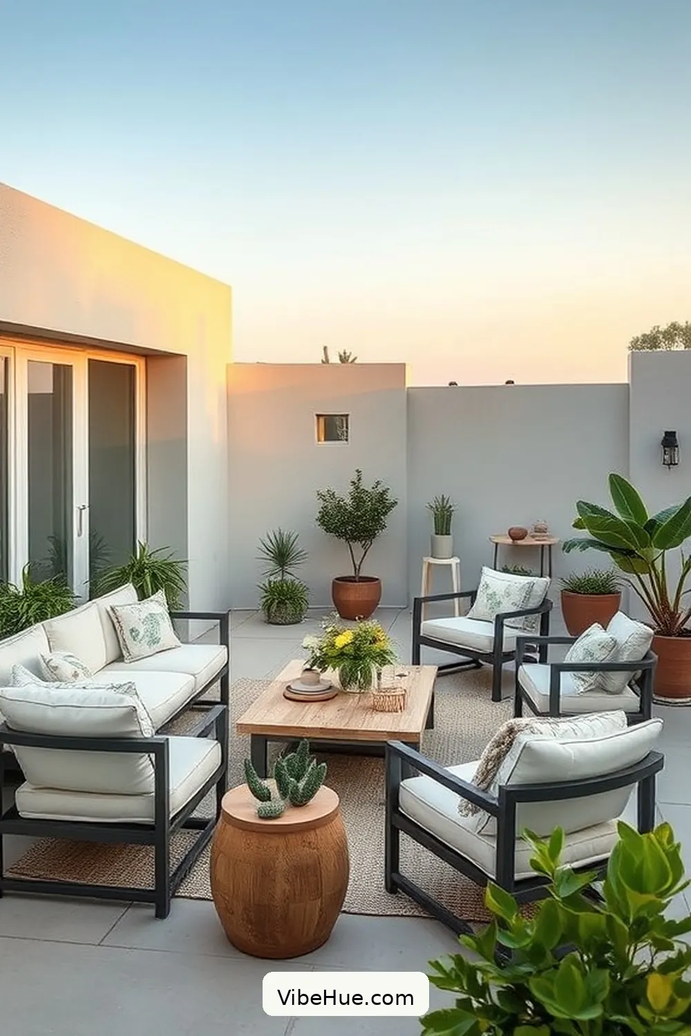 Choose a Neutral Color Palette for 22 Minimalist Decor Ideas for Holiday Outdoor Patio Style