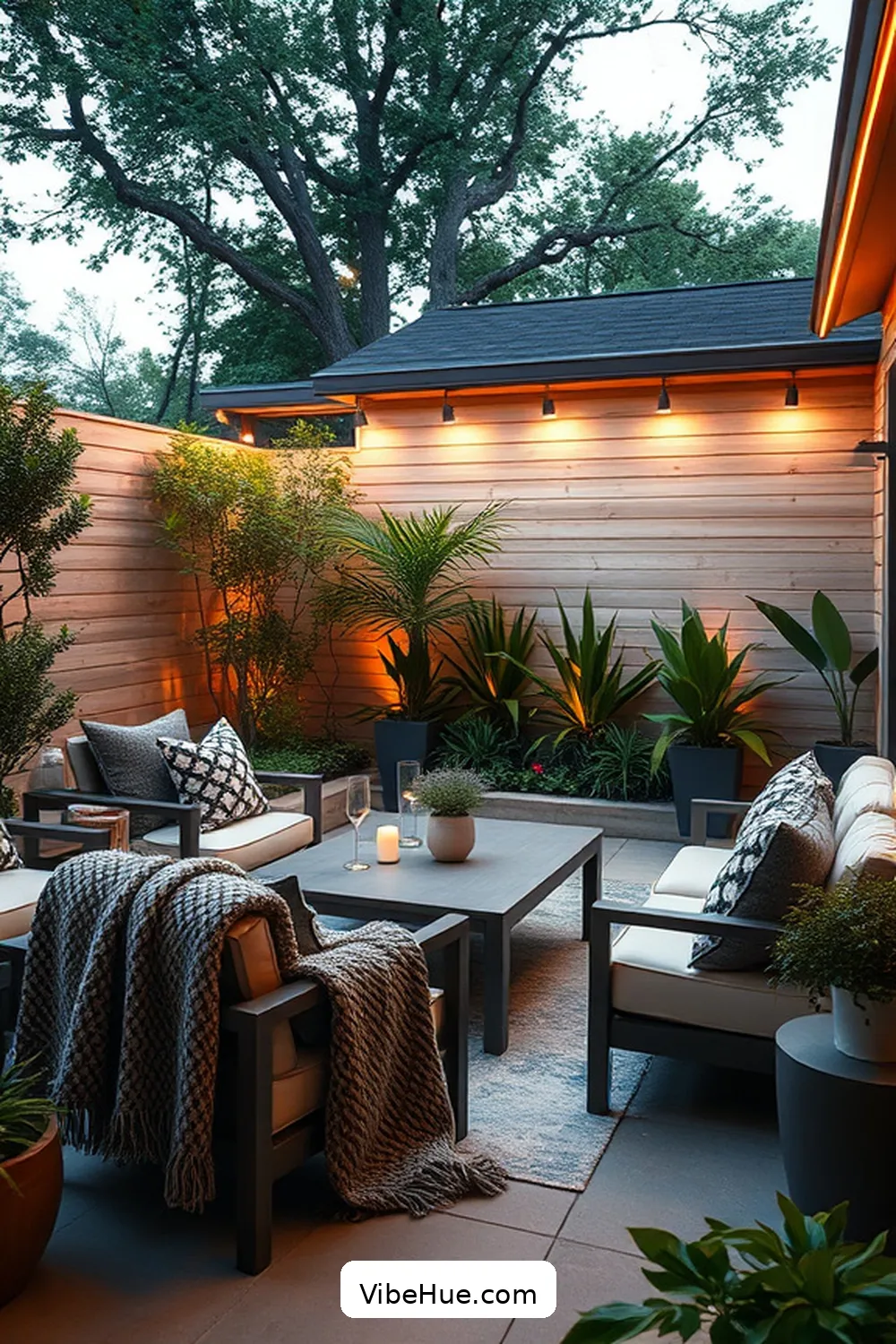 Incorporate Textured Throws for 22 Minimalist Decor Ideas for Holiday Outdoor Patio Style