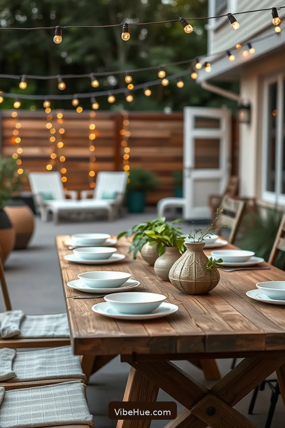Keep Table Settings Simple for 22 Minimalist Decor Ideas for Holiday Outdoor Patio Style