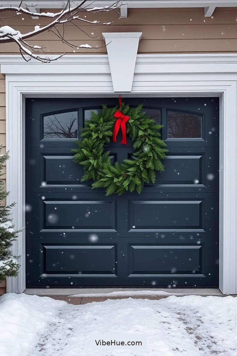 22 Minimalist Style Ideas for a Holiday Garage 13 Hang a Simple Wreath for 22 Minimalist Style Ideas for a Holiday Garage