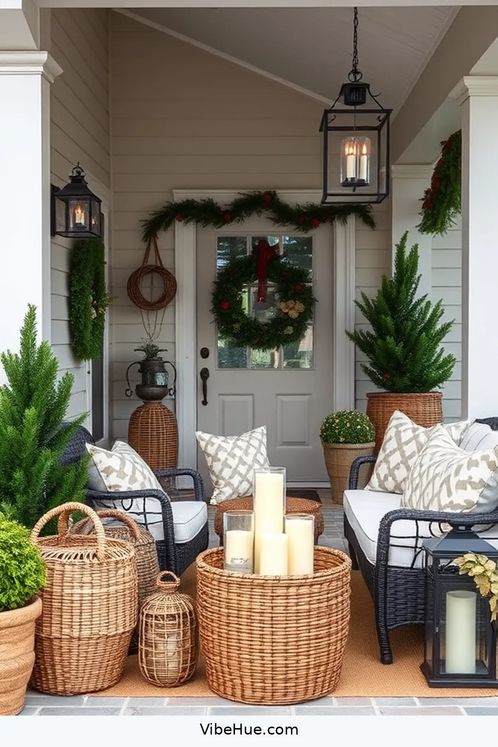 22 Tips for a Holiday Outdoor Patio in Modern Farmhouse Style 8 Add Decorative Accessories for 22 Tips for a Holiday Outdoor Patio in Modern Farmhouse Style