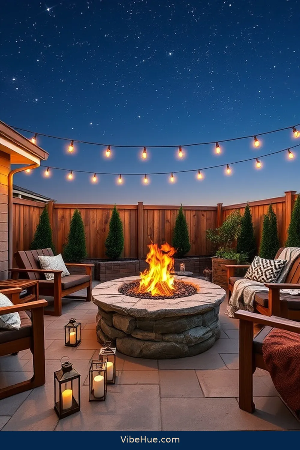 22 Tips for a Holiday Outdoor Patio in Modern Farmhouse Style 16 Add a Fire Pit or Chiminea for 22 Tips for a Holiday Outdoor Patio in Modern Farmhouse Style