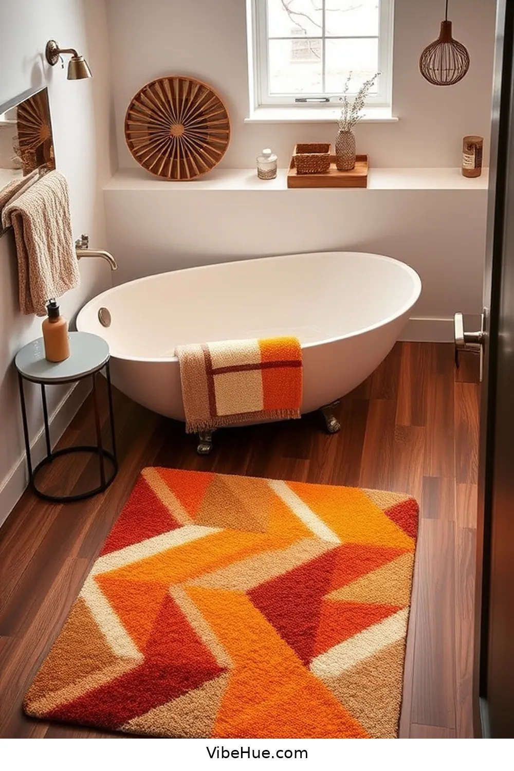 Use Chic Bath Mats for 22 Ways to Achieve Fall Bathroom Modern Glam Style