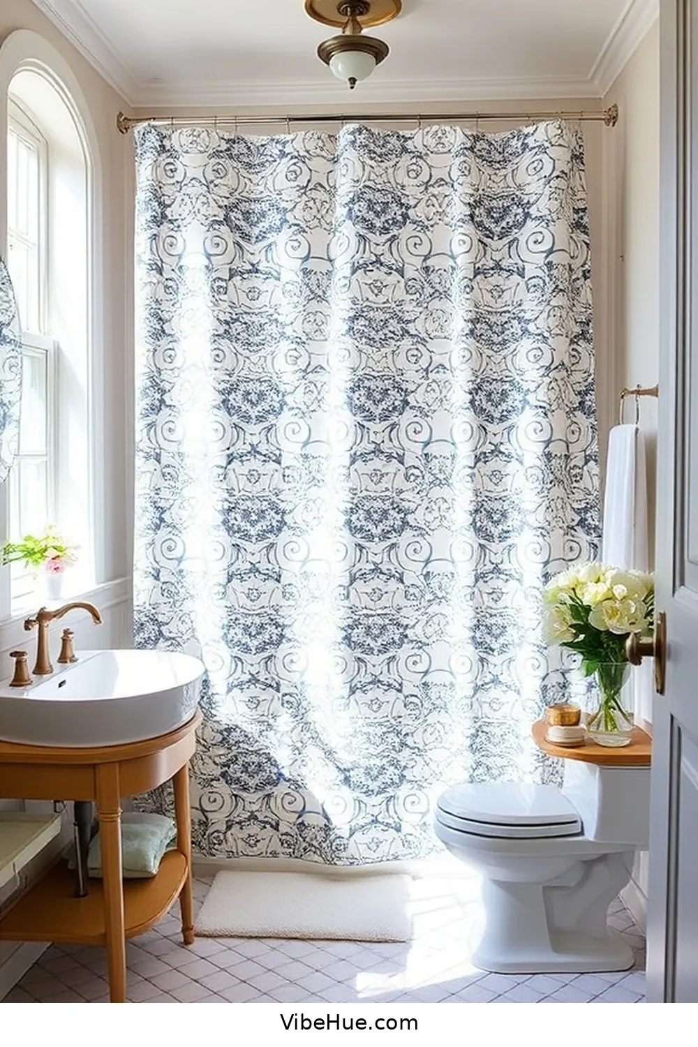 Choose a Chic Shower Curtain for 22 Ways to Achieve a Contemporary Style in Your Spring Bathroom