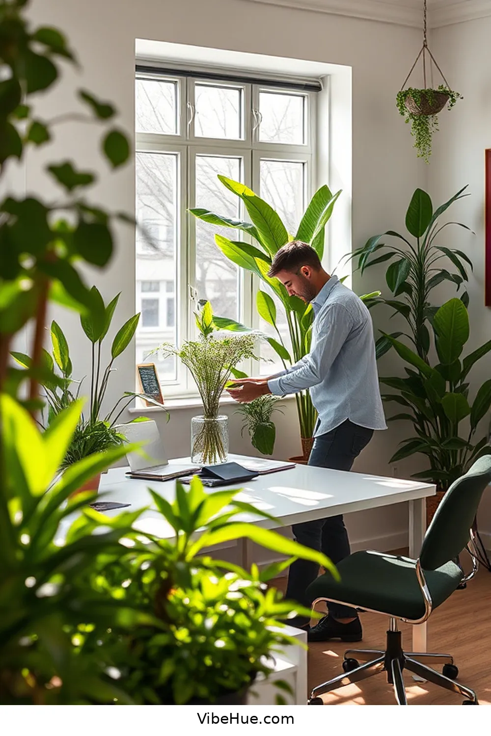 22 Ways to Create a Contemporary Style Spring Home Office 9 Incorporate Plants for 22 Ways to Create a Contemporary Style Spring Home Office