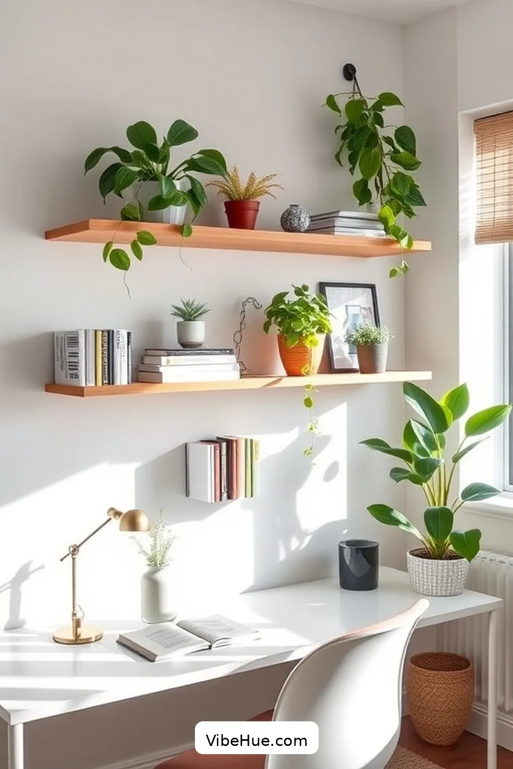 22 Ways to Create a Contemporary Style Spring Home Office 16 Utilize Wall Shelves for 22 Ways to Create a Contemporary Style Spring Home Office