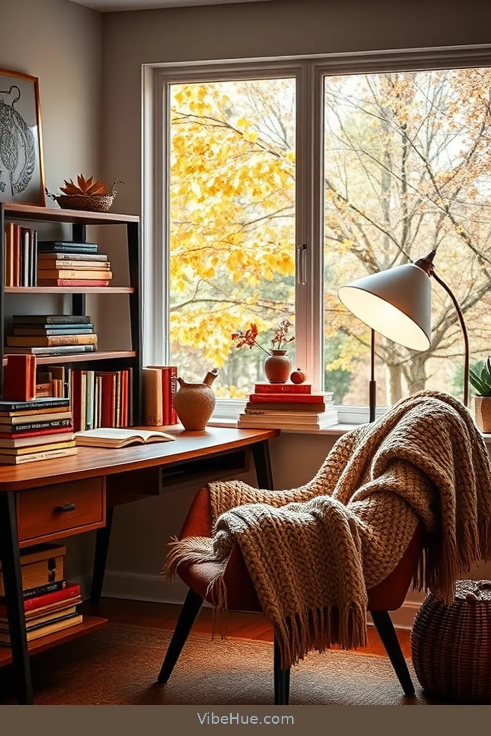 22 Ways to Create a Fall Home Office in Mid-Century Modern Style 20 Showcase Fall-Inspired Books for 22 Ways to Create a Fall Home Office in Mid-Century Modern Style