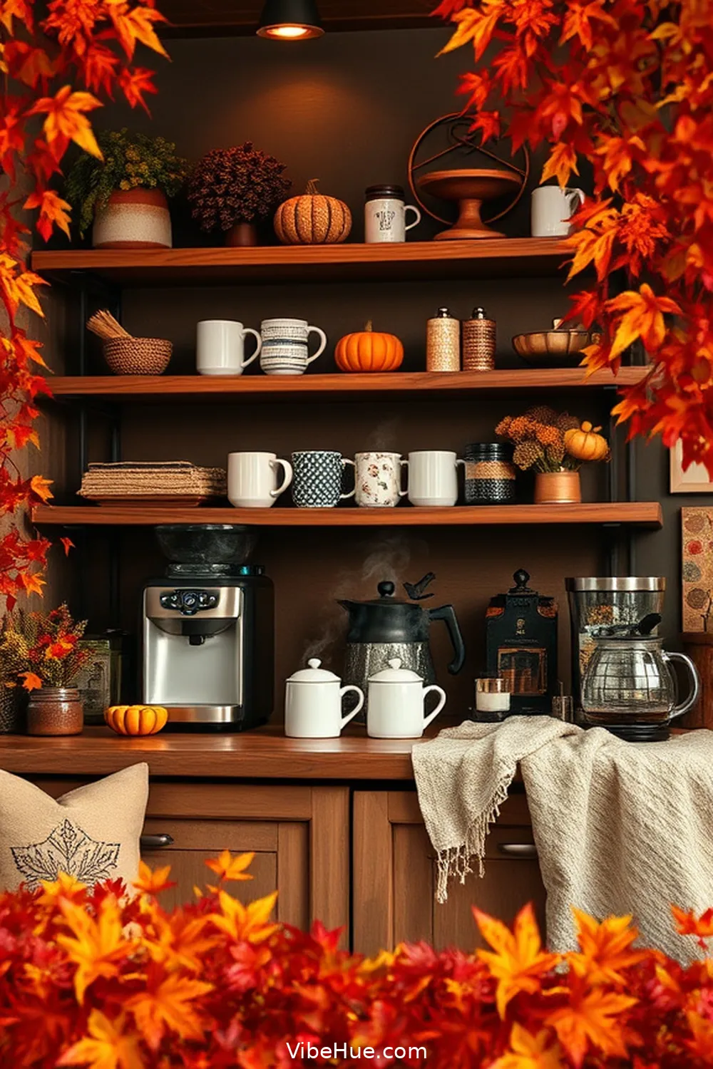 22 Ways to Create a Fall Home Office in Modern Farmhouse Style 22 Set Up a Coffee Station for 22 Ways to Create a Fall Home Office in Modern Farmhouse Style