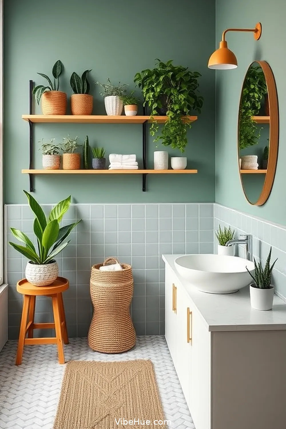22 Ways to Create a Spring Bathroom in Mid-Century Modern Style 18 Incorporate Functional Décor for 22 Ways to Create a Spring Bathroom in Mid-Century Modern Style
