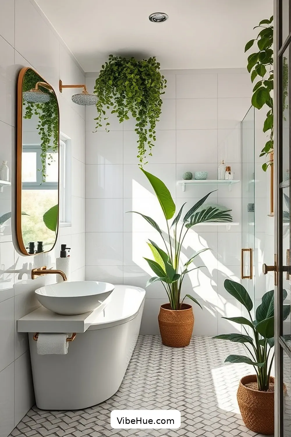 22 Ways to Create a Spring Bathroom in Mid-Century Modern Style 15 Incorporate Mirrored Surfaces for 22 Ways to Create a Spring Bathroom in Mid-Century Modern Style