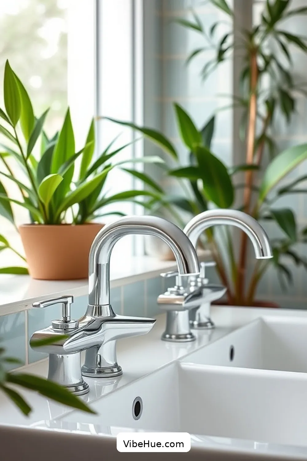 22 Ways to Create a Spring Bathroom in Mid-Century Modern Style 21 Select Contemporary Faucets for 22 Ways to Create a Spring Bathroom in Mid-Century Modern Style
