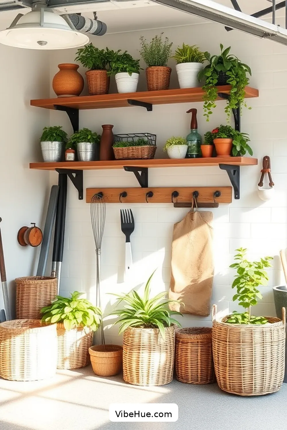 Incorporate Farmhouse Décor Accents for 22 Ways to Create a Spring Garage in Modern Farmhouse Style