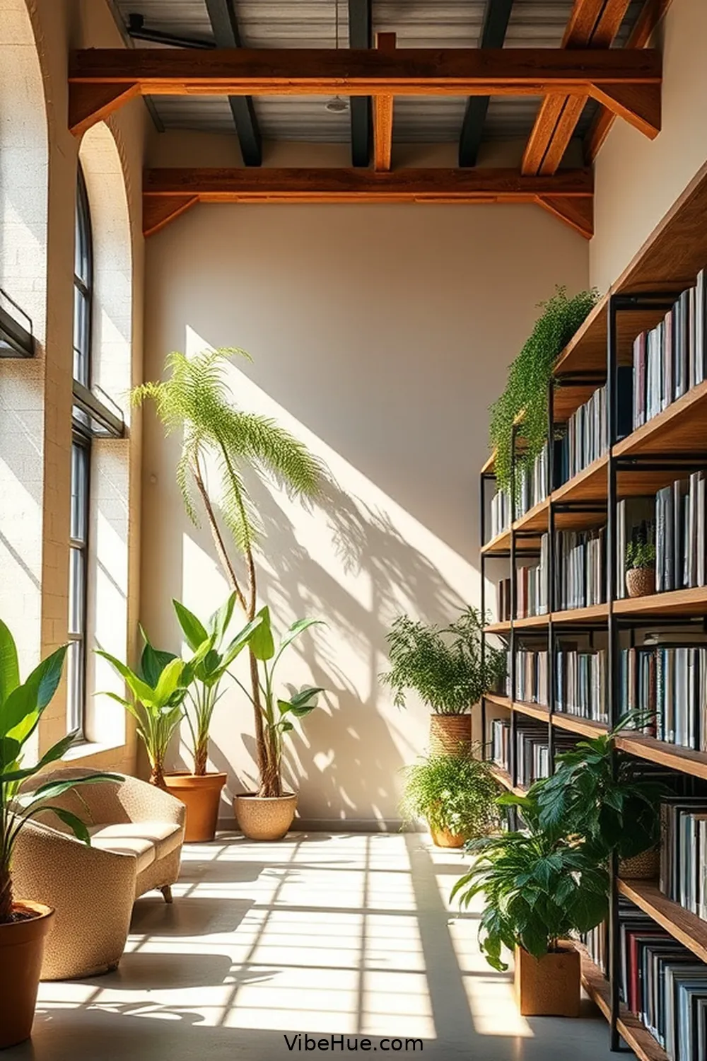 Select a Neutral Color Palette for 22 Ways to Create an Industrial Style Summer Library