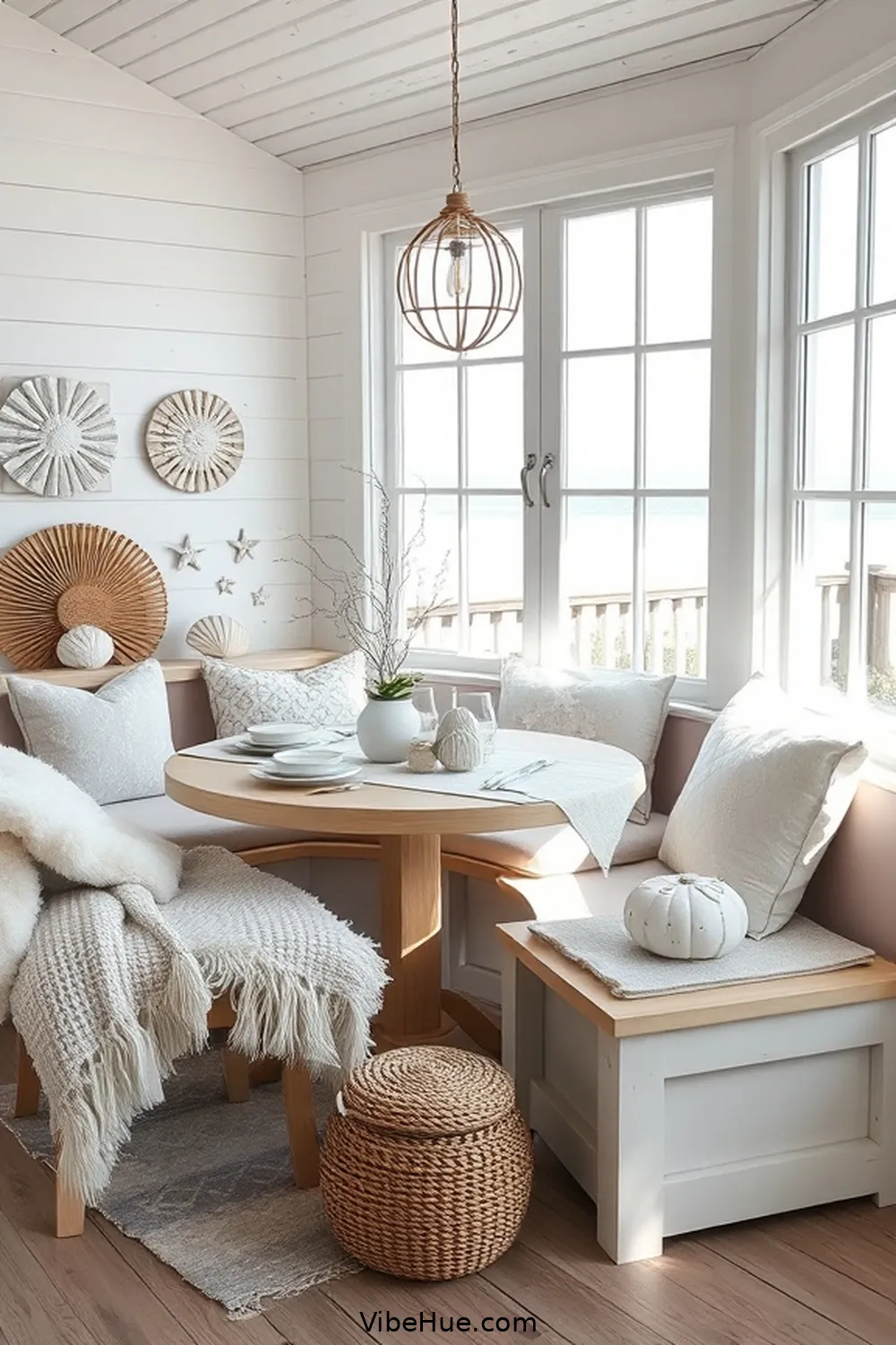 23 Coastal Style Ideas for Your Holiday Dining Room 24 Create a Cozy Nook for Relaxation for 23 Coastal Style Ideas for Your Holiday Dining Room
