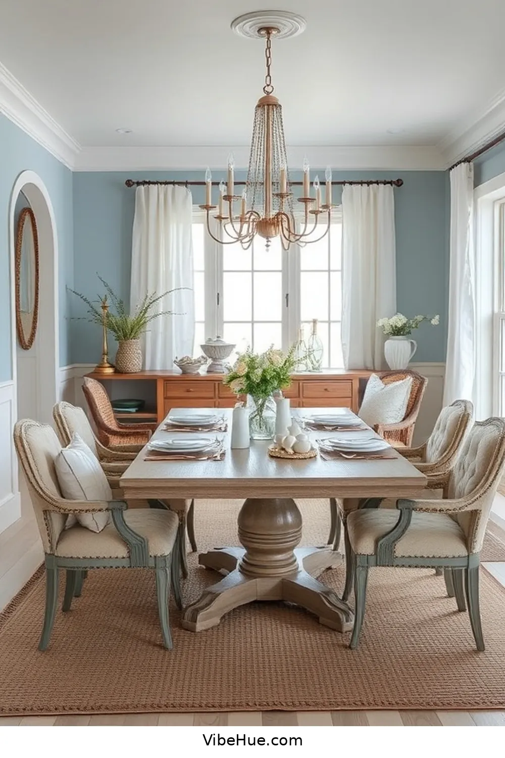 23 Coastal Style Ideas for Your Holiday Dining Room 2 Embrace Soft, Coastal Color Palettes for 23 Coastal Style Ideas for Your Holiday Dining Room
