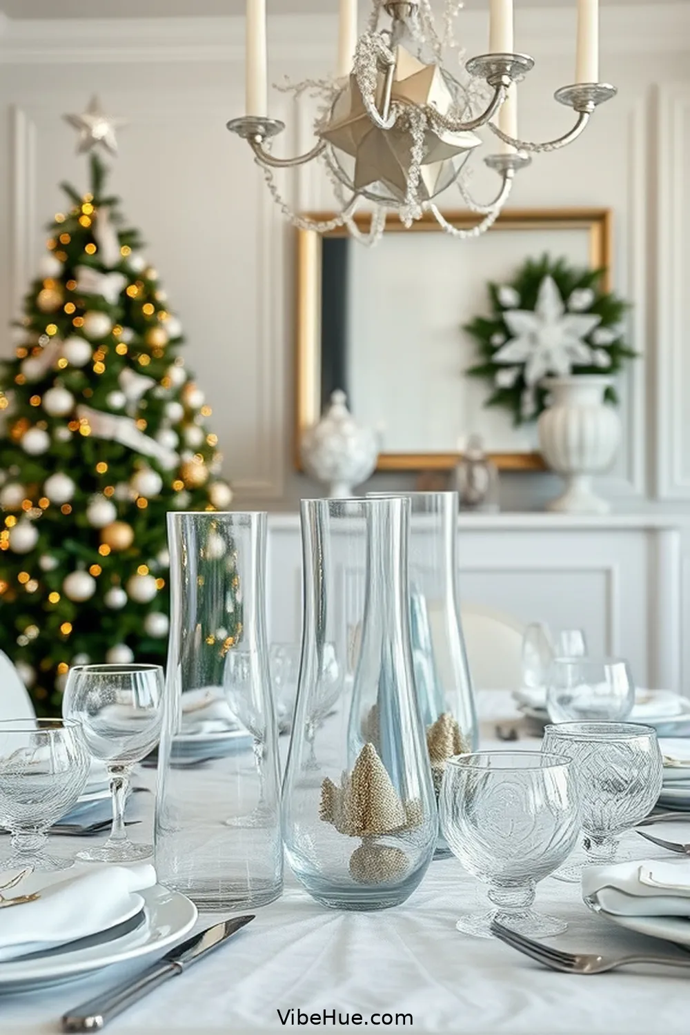 23 Coastal Style Ideas for Your Holiday Dining Room 12 Incorporate Glass Elements for 23 Coastal Style Ideas for Your Holiday Dining Room