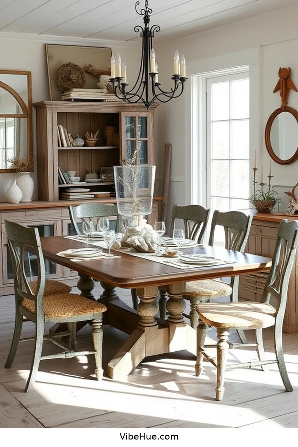 23 Coastal Style Ideas for Your Holiday Dining Room 18 Incorporate Vintage Coastal Finds for 23 Coastal Style Ideas for Your Holiday Dining Room