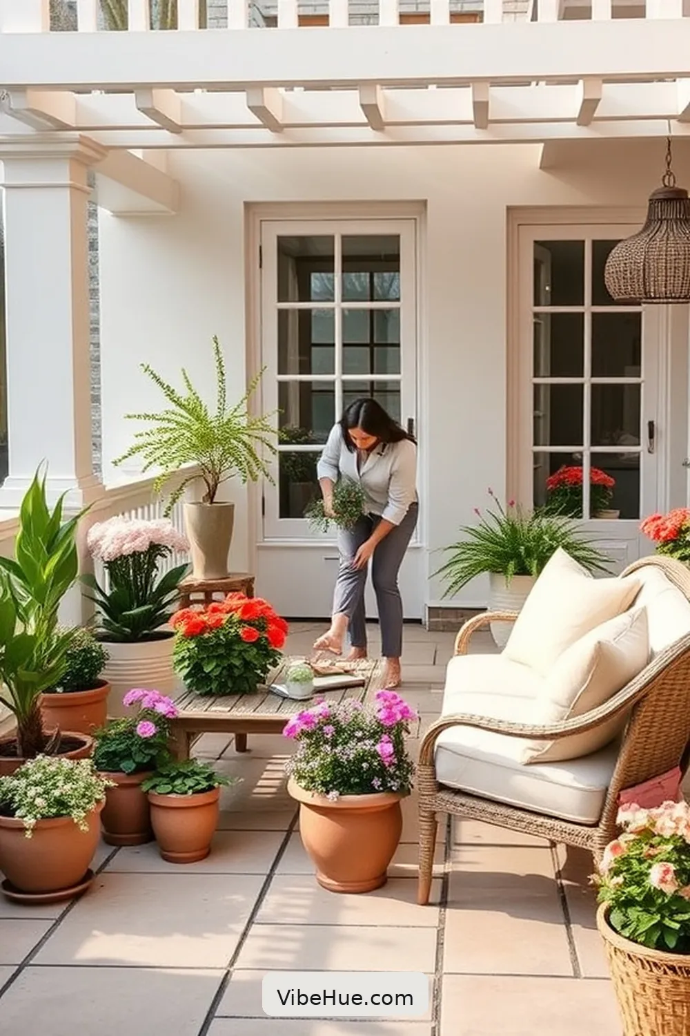 Incorporate Greenery Wisely for 23 Essential Tips for a Minimalist Style Spring Outdoor Patio