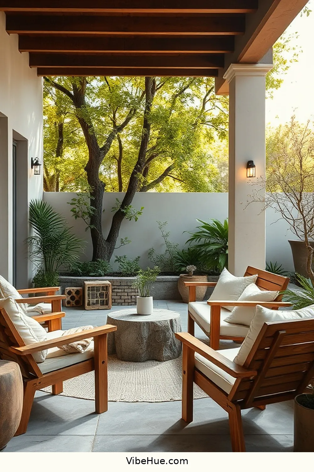 Use Natural Materials for 23 Essential Tips for a Minimalist Style Spring Outdoor Patio