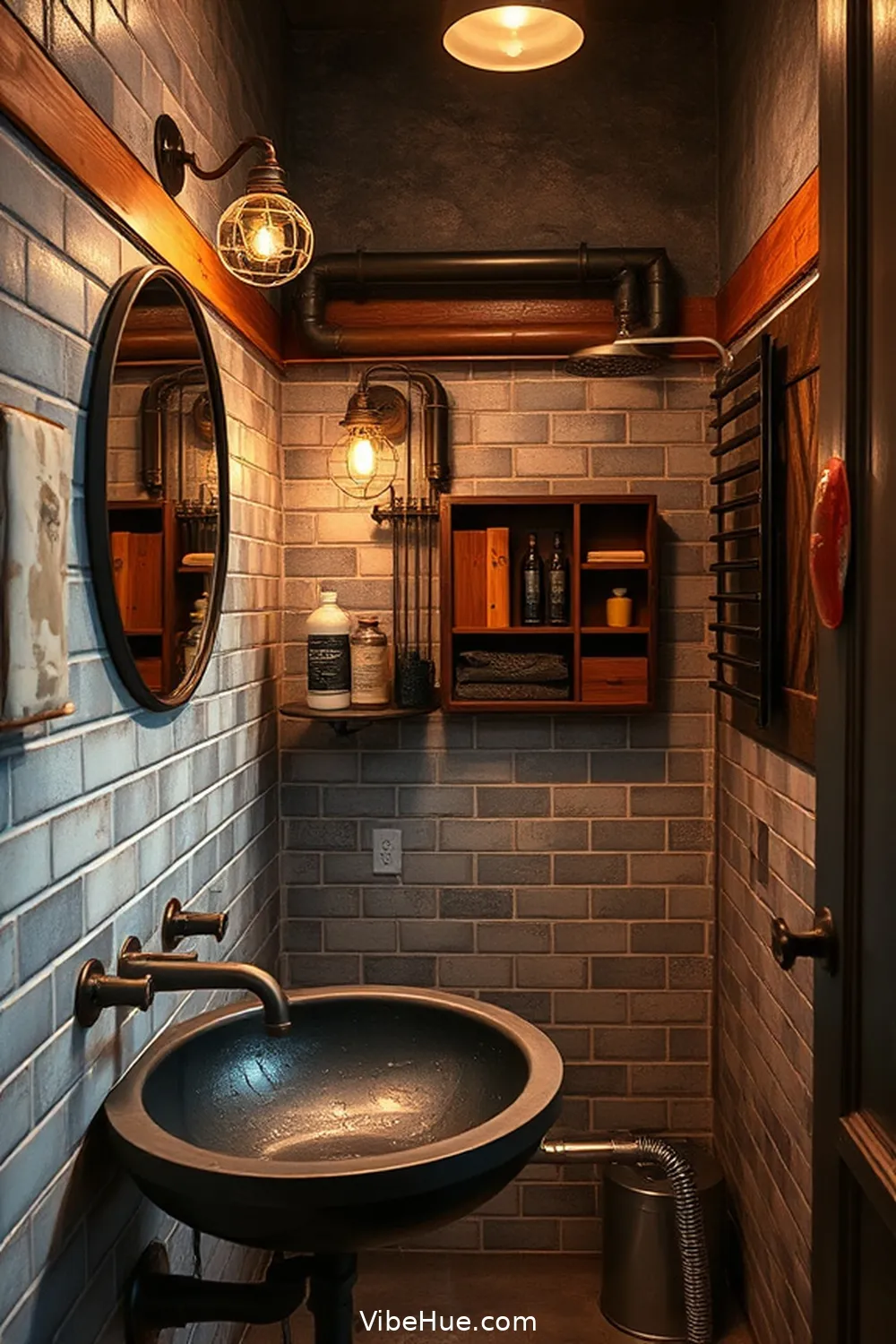 23 Industrial Style Touches for a Holiday Bathroom 23 Add Vintage Industrial Décor for 23 Industrial Style Touches for a Holiday Bathroom