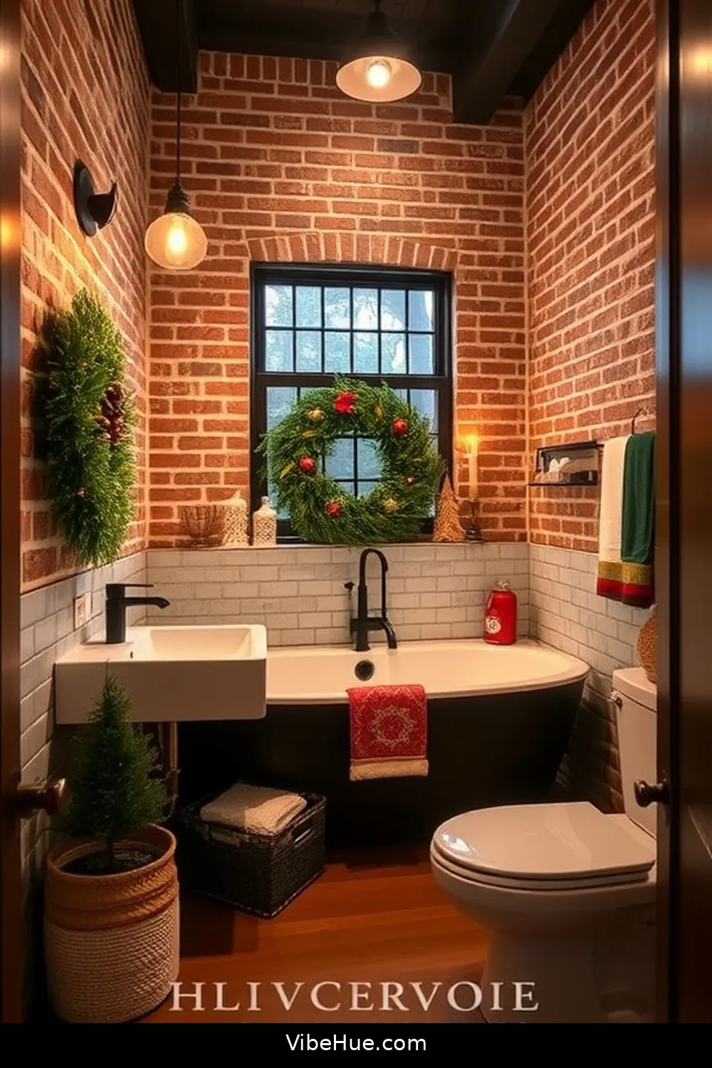 23 Industrial Style Touches for a Holiday Bathroom 11 Incorporate Brick Walls for 23 Industrial Style Touches for a Holiday Bathroom